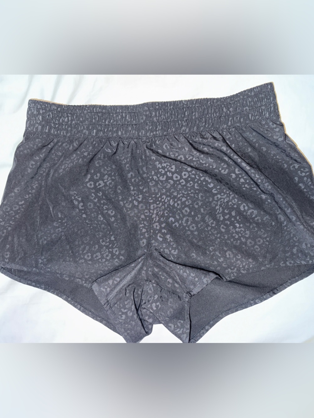 Marika Charcoal Leopard Print Shorts